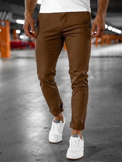 Bolf Herren Hose Chinos Braun  1146