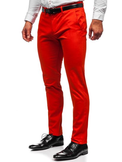 Bolf Herren Hose Chinos Dunkel Dunkelorange  1143