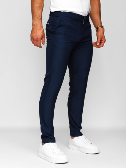 Bolf Herren Hose Chinos Dunkelblau  0031