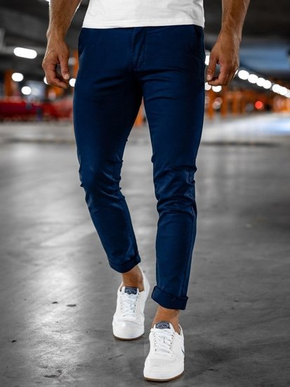 Bolf Herren Hose Chinos Dunkelblau  1146