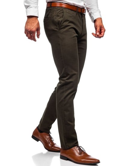 Bolf Herren Hose Chinos Dunkelgrün  1143