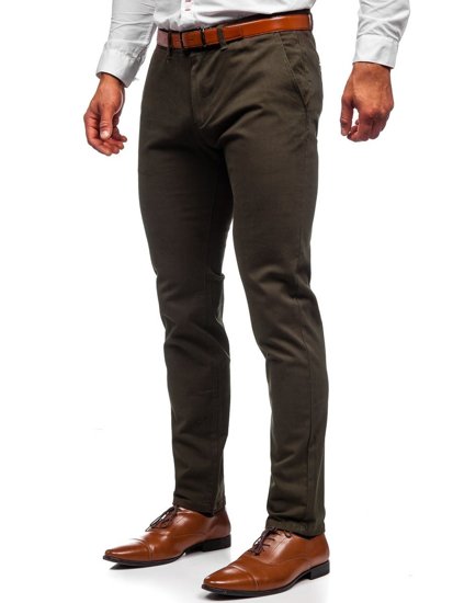 Bolf Herren Hose Chinos Dunkelgrün  1143