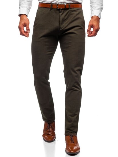 Bolf Herren Hose Chinos Dunkelgrün  1143