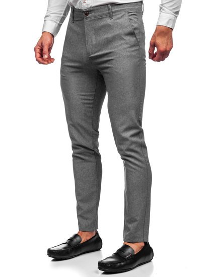 Bolf Herren Hose Chinos Grau  0016