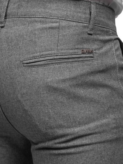 Bolf Herren Hose Chinos Grau  0016