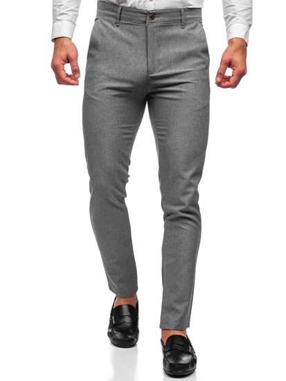 Bolf Herren Hose Chinos Grau  0016