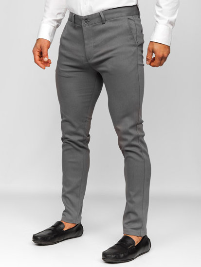 Bolf Herren Hose Chinos Grau  5000-3