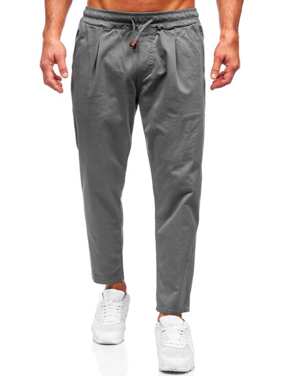 Bolf Herren Hose Chinos Grau  6237