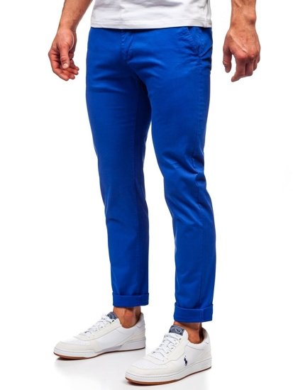 Bolf Herren Hose Chinos Kobaltblau  1146