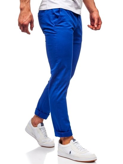 Bolf Herren Hose Chinos Kobaltblau  1146