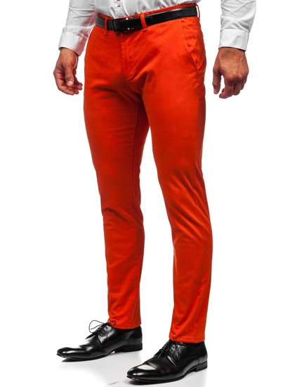 Bolf Herren Hose Chinos Orange  1143