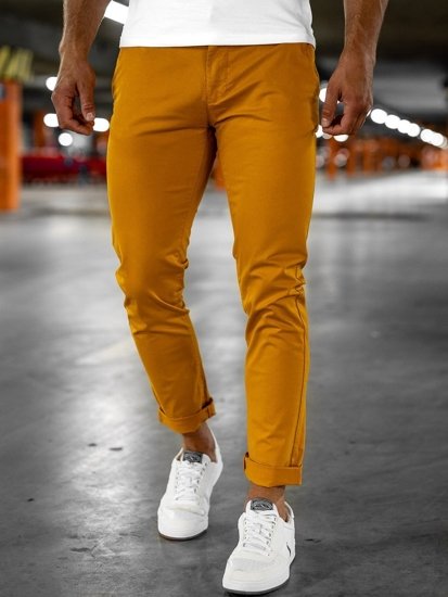 Bolf Herren Hose Chinos Orange  1146