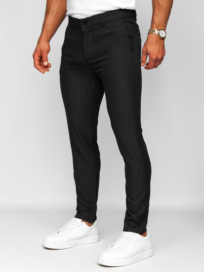 Bolf Herren Hose Chinos Schwarz  0031