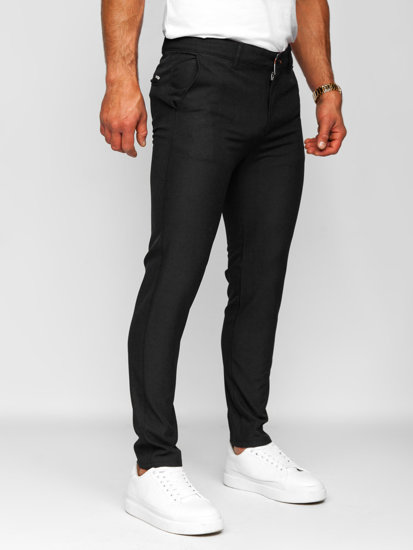 Bolf Herren Hose Chinos Schwarz  0031