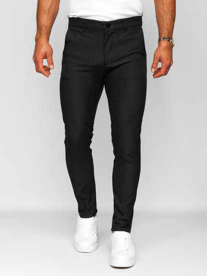 Bolf Herren Hose Chinos Schwarz  0031