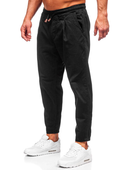 Bolf Herren Hose Chinos Schwarz  6237