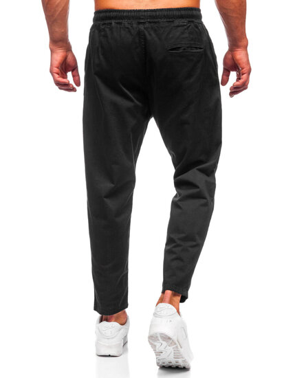 Bolf Herren Hose Chinos Schwarz  6237