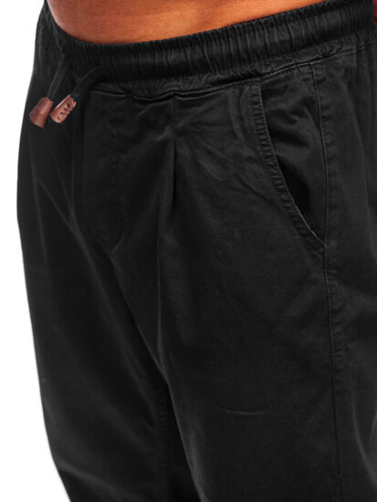 Bolf Herren Hose Chinos Schwarz  6237