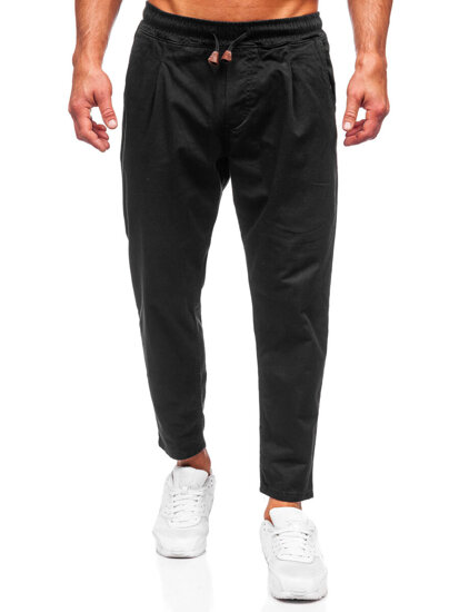 Bolf Herren Hose Chinos Schwarz  6237