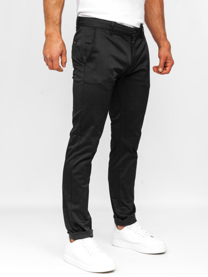 Bolf Herren Hose Chinos Schwarz  KA9810