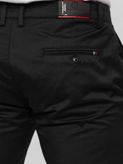 Bolf Herren Hose Chinos Schwarz  KA9810