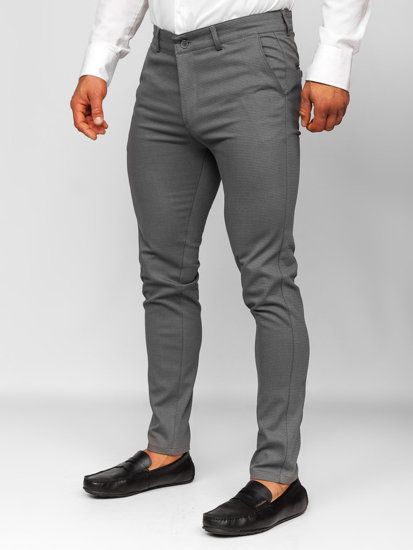 Bolf Herren Hose Chinos Schwarzgrau  5000-1