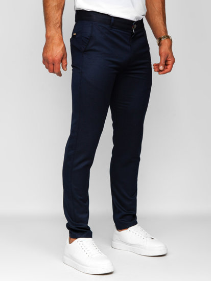 Bolf Herren Hose Chinos Tintenblau  0030