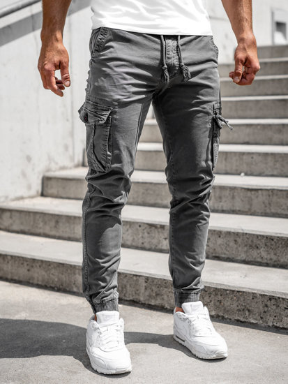 Bolf Herren Hose Jogger Pants Cargohose Grau  CT6706S0