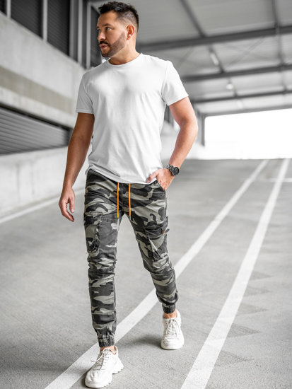 Bolf Herren Hose Jogger Pants Cargohose Grün R8601