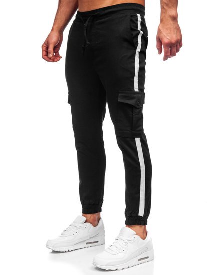 Bolf Herren Hose Jogger Pants Cargohose Schwarz  0012