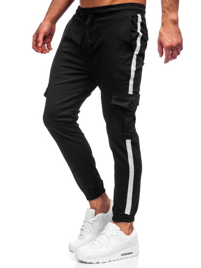 Bolf Herren Hose Jogger Pants Cargohose Schwarz  0012