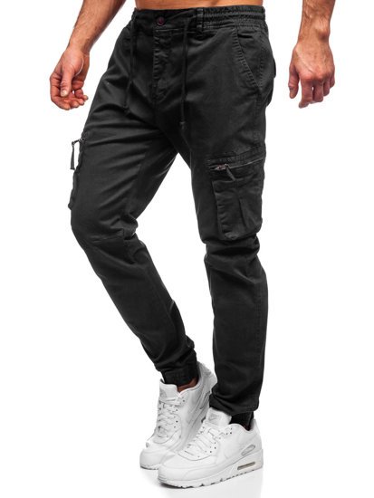 Bolf Herren Hose  Jogger Pants Cargohose Schwarz  8983