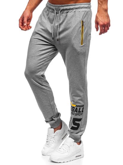 Bolf Herren Hose Jogger Pants Grau  81270