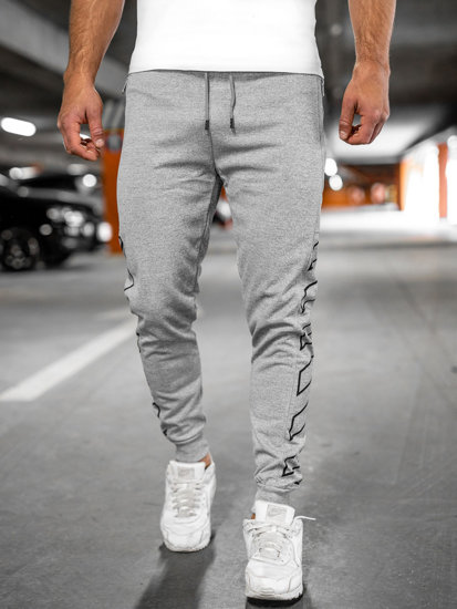 Bolf Herren Hose Jogger Pants Grau  HL9161