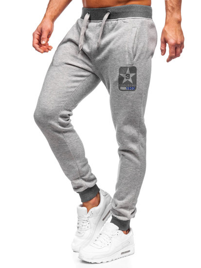 Bolf Herren Hose Jogger Pants Grau  K10001