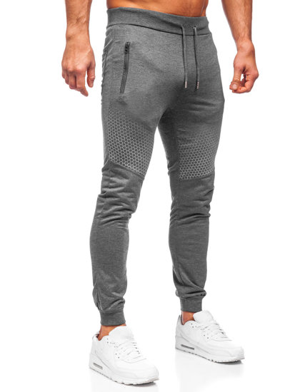 Bolf Herren Hose Jogger Pants Schwarzgrau  HW2351