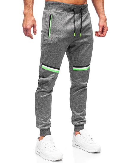 Bolf Herren Hose Jogger Pants Schwarzgrau  K10276