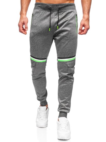 Bolf Herren Hose Jogger Pants Schwarzgrau  K10276