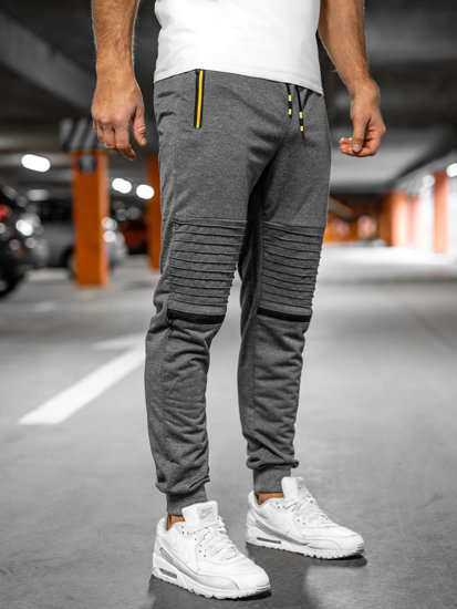 Bolf Herren Hose Jogger Pants Schwarzgrau  K10330