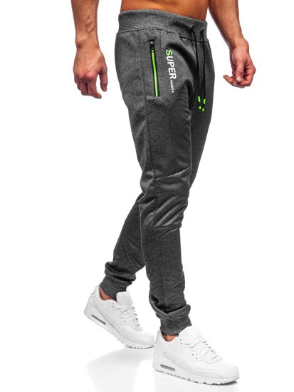 Bolf Herren Hose Jogger Pants Schwarzgrau  K50009