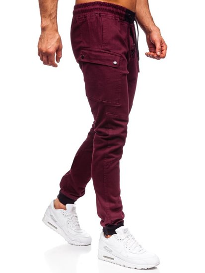 Bolf Herren Hose Jogger Pants Weinrot  B11103