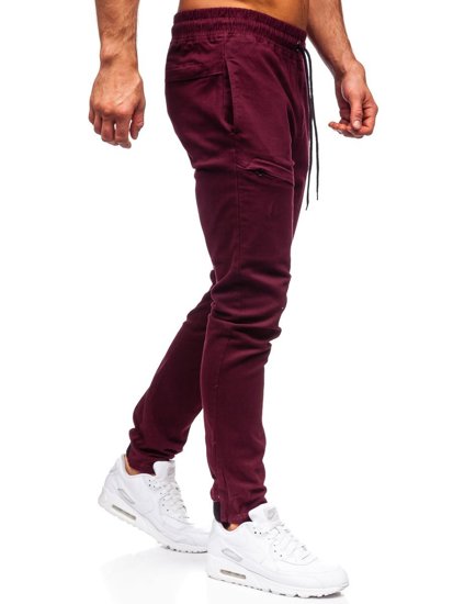 Bolf Herren Hose Jogger Pants Weinrot  B11119