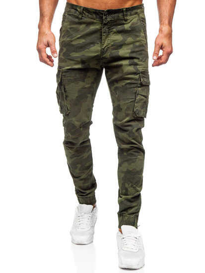 Bolf Herren Hose Joggers Cargohose Camo Khaki  2232