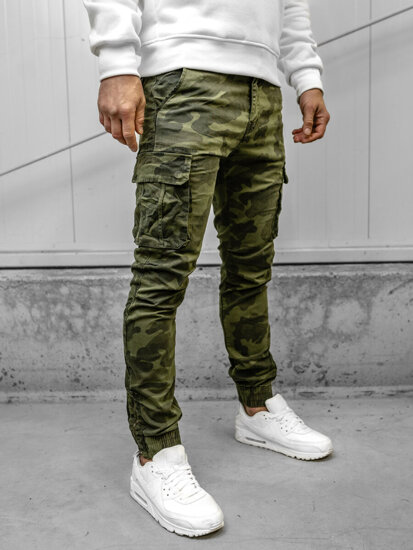 Bolf Herren Hose Joggers Cargohose Camo Khaki  2232A