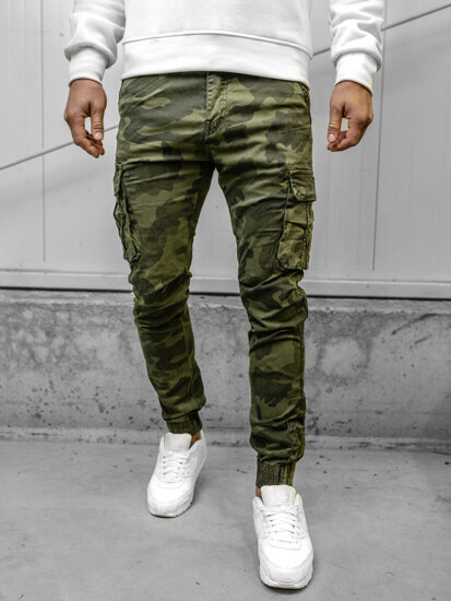 Bolf Herren Hose Joggers Cargohose Camo Khaki  2232A