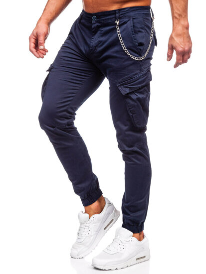 Bolf Herren Hose Joggers Cargohose Dunkelblau SK850