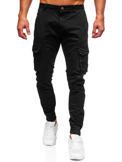 Bolf Herren Hose Joggers Cargohose Schwarz 77322