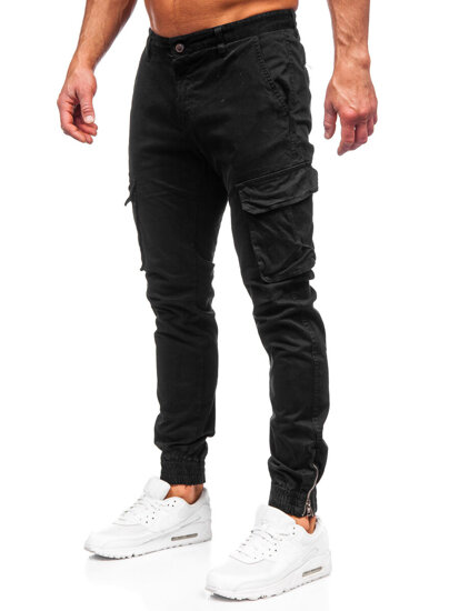 Bolf Herren Hose Joggers Cargohose Schwarz 77322