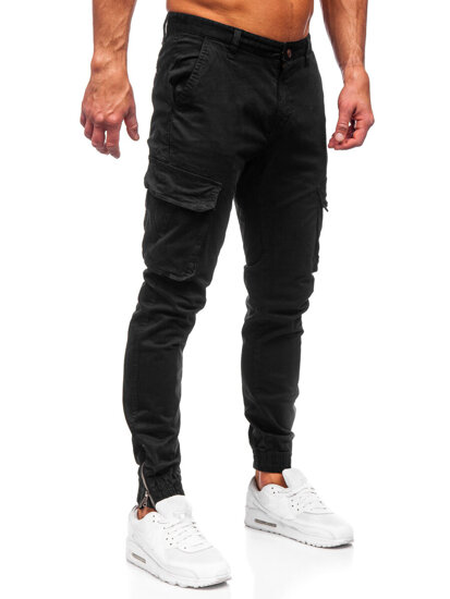 Bolf Herren Hose Joggers Cargohose Schwarz 77322