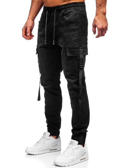 Bolf Herren Jeans Jogger Pants Cargohose  Schwarz 8871